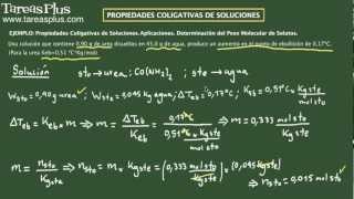 Propiedades Coligativas aumento del punto de ebullición Ejemplo 3 [upl. by Bendicta]