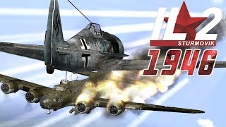 IL2 1946 B17 Combat Wings attacked by Luftwaffe Fighters [upl. by Fessuoy89]