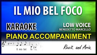 Il Mio Bel Foco Quella fiamma KARAOKE Low Voice [upl. by Ynaffyt761]