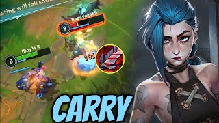 WILD RIFT ADC  THIS JINX CARRY 1V9 WITH THIS BUILD IN PATCH 52D GAMEPLAY [upl. by Danzig]