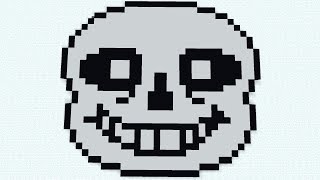 Sans UNDERTALE Pixel Art  Minecraft Pixel Art 1 [upl. by Iden]