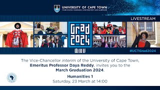 Faculty of Humanities Graduation Ceremony 1 – 23 March 2024 1400 [upl. by Teddman]