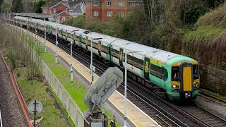 Southern Trains at Earlswood Station Redhill Surrey [upl. by Aserej]