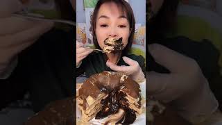 MUKBANG CHOCOLATE CREPE CAKE [upl. by Worthy]