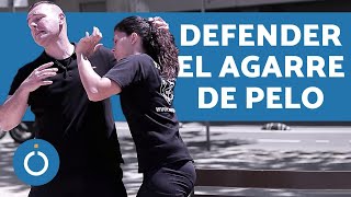 KRAV MAGA para MUJERES  Defensa personal AGARRE PELO [upl. by Luoar]