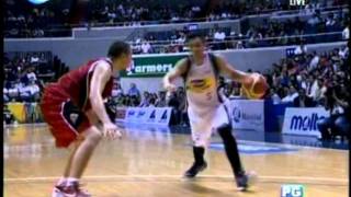 PBA 2011 Kerby Raymundo Scores Off Sonny Thoss BMeg vs Alaska 101211 [upl. by Ibbed917]