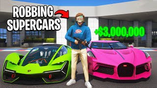 Robbing 10 Supercar Dealerships in GTA 5 RP [upl. by Amieva]