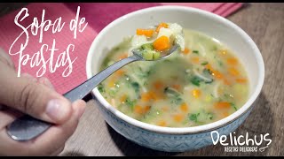 SOPA DE PASTAS CON VERDURAS  RECETA PARA PRINCIPIANTES [upl. by Akimaj]