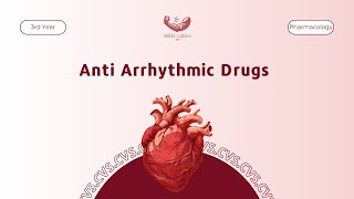 Pharmacology  Anti Arrhythmic Drugs [upl. by Dorman]