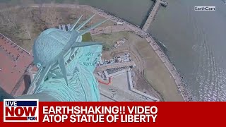 WATCH Statue of Liberty heavy shaking during earthquake  LiveNOW from FOX [upl. by Utter]