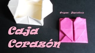 Origami  Papiroflexia Caja corazón fácil [upl. by Ocsic747]