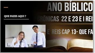 6 ABRIL  QUE FAZES AQUI   ANO BIBLICO  ESCOLA DE PROFETAS [upl. by Chipman]