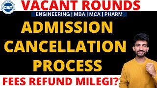 Admission Cancellation Process 2024  How to Cancel Admission In CAP Allotted College [upl. by Ellehcit]