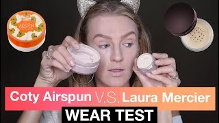 WEAR TEST 📣 Coty Airspun VS Laura Mercier setting powders❗️best setting powders [upl. by Newman457]