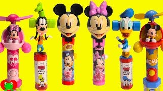 Genie Opens Mickey Mouse Club House Friends Candy Slime and Vending Machine Surprises [upl. by Aikrehs]