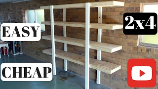 Build Garage Shelves Using Cheap Lumber [upl. by Stronski]