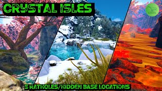 5 Of The Best Base Locations On Crystal Isles  How To Build In Them  2021  Ark Survival Evolved [upl. by Lazare]