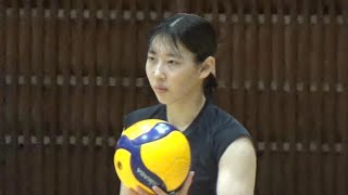 阿部明音 筑波大学 試合前アップ vs桜美林大学 [upl. by Annig153]