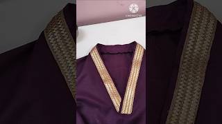 V collar neck stitching tutorial shorts vcollarneck neck [upl. by Oicnevuj]