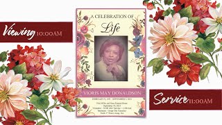 Vioris Donaldson Celebration of Life  September 19 2021 [upl. by Cirone]