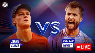 🔴🇫🇷 CORENTIN MOUTET  JANNIK SINNER  MOUTET POUR LHISTOIRE  🇫🇷  ROLAND GARROS  LIVEDIRECT [upl. by Htiderem]