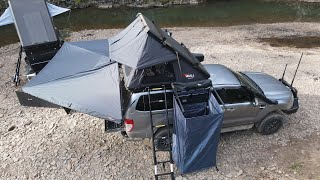 First trip with our new Bull Proof rooftop tent awning amp ensuite Thompson Victoria [upl. by Evreh770]