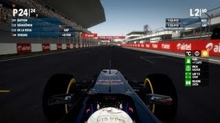 F1 2012 24th to 1st 100 race legend ai Vergne India [upl. by Brace]