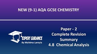 Chemical Analysis AQA GCSEChemistry Paper2 complete Revision Summary [upl. by Aluino]