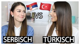 SERBISCH vs TÜRKISCH  SPRACHEN CHALLENGE mit Sara Desideria  Funda Demirezen [upl. by Mirabel]