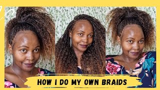 SIMPLE WAY TO BRAID SMALL BOX BRAIDS braids smallboxbraids microbraids [upl. by Ahsiri]