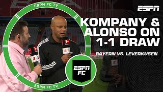 ‘We’re on THE WAY UP’ Kompany amp Alonso react to 11 draw in Bayern vs Leverkusen  ESPN FC [upl. by Auhsej]