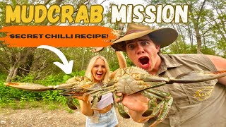 BEST CHILLI MUD CRAB  Catch n Cook [upl. by Akemaj]