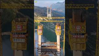 WORLDS SECOND HIGHEST BRIDGE underconstruction  TIANMEN BRIDGE 天门特大桥 bridge construction [upl. by Yderf71]