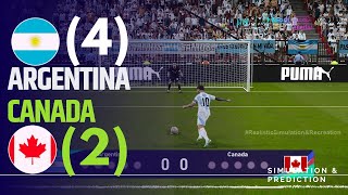 Penalty shootout ⚽ Argentina 42 Canada 🏆 AMERICA CUP 2024  Video game simulation [upl. by Arriec967]