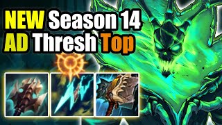 THRESH TOP BUT I 1V5 AND TILT THEIR WHOLE TEAM THIS IS GREAT  S14 Thresh TOP Gameplay Guide [upl. by Urbannal]