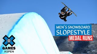 MEDAL RUNS Jeep Men’s Snowboard Slopestyle  X Games Aspen 2021 [upl. by Tergram203]