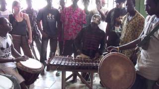 Fantastic Balaphone djembe amp dunun players in Conakry Guinea [upl. by Llenrub243]