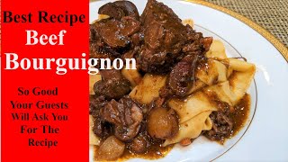 Best BEEF BOURGUIGNON Recipe  Meat that will melt in your mouth [upl. by Nahej]