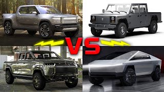 Future Electric Trucks Full Comparison  Tesla Rivian Atlis Bollinger [upl. by Anohr816]