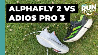 Adidas Adios Pro 3 vs Nike Alphafly NEXT 2 Which is the best marathon racing shoe [upl. by Abba]