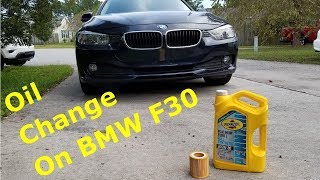 BMW F30 Oil Change oil service reset [upl. by Saleme]