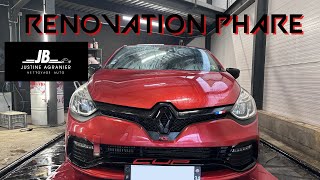 Clio 4RS  Rénovation Phare par JB Nettoyage Auto [upl. by Ianahs]