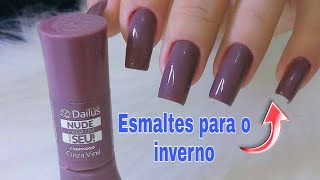 Esmaltes para o inverno  unhas para você se inspirar [upl. by Knarf]