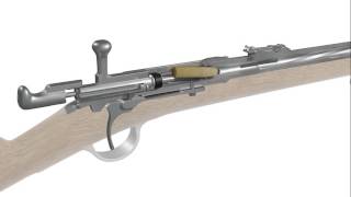 Reconstitution 3D  le fonctionnement du fusil Chassepot [upl. by Zacherie]