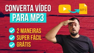 Como converter Vídeo MP4 em MP3 Rápido e Grátis  no PC e Online [upl. by Ynaffad620]