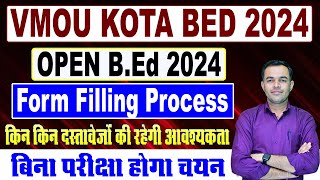 VMOU BEd 2024 Form Filling Process  VMOU BEd Application Process  VMOU KOTA BEd Form Start [upl. by Reddy]