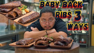 BABY BACK RIBS 3 WAYS  Ninong Ry [upl. by Siravaj]