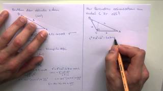 Matematik 3c Uppgifter och lösningar  trigonometri  areasatsensinussatsen och cosinussatsen [upl. by Anifad967]