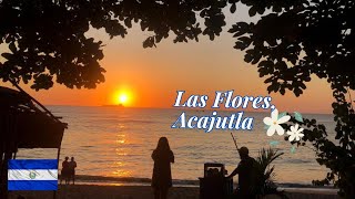 Amazing Sunset at PLAYA LAS FLORES ACAJUTLA [upl. by Enybor]