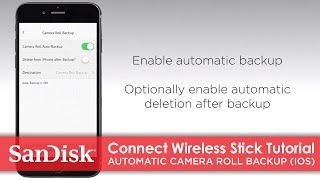 SanDisk® Connect Wireless Stick Tutorial  Automatic Camera Roll Backup iOS [upl. by Demaria]